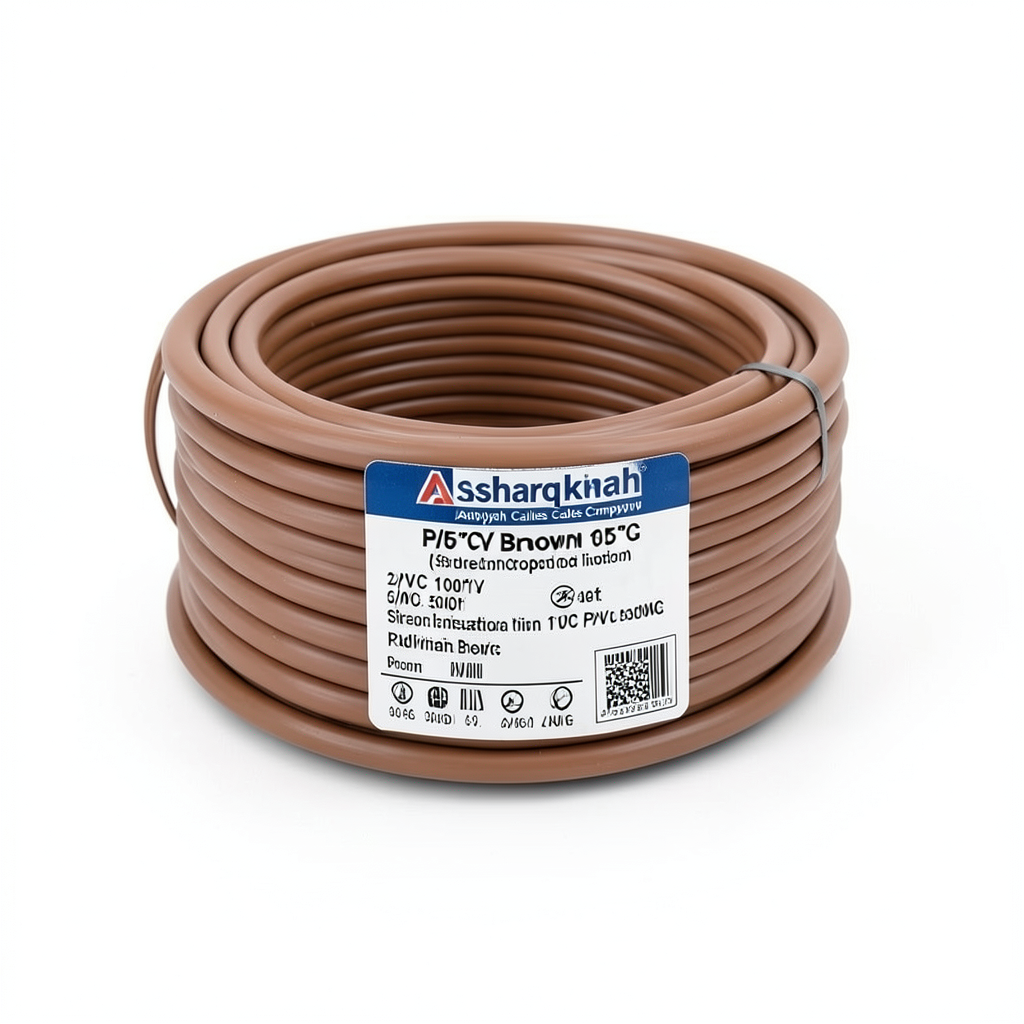2/0 AWG Stranded Tinned Copper Wire, PVC Insulation 105°C, Brown, 600V, 500ft | Asharqiyah Cables Company for Industry