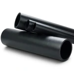 أنابيب بلاستيكية HDPE ضغط 10 بار PE 80 قطر خارجي 200 مم سماكة 14.7 مم لون أسود