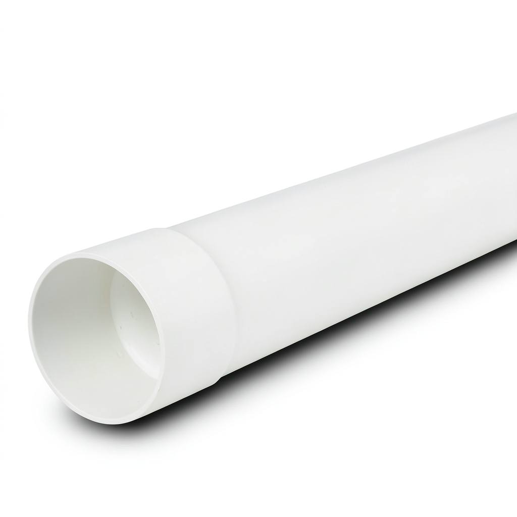 مواسير بلاستيك UPVC ضغط 25 بار SDR 11 مقاس 180 مم سمك 16.4 ملم لون أبيض