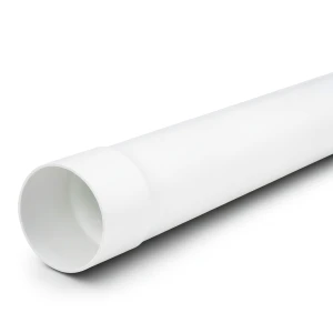 مواسير بلاستيك UPVC ضغط 9 بار مقاس 2 إنش سمك 3.0 مم لون أبيض