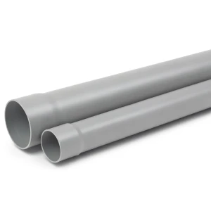 UPVC Plastic Pipe Class 1 PN 2 Bar Size 250 mm Thickness 2.4 mm Gray Color