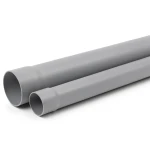 أنابيب بلاستيك UPVC كلاس 2 ضغط 4 بار مقاس 75 mm سماكة 1.9 mm لون رمادي