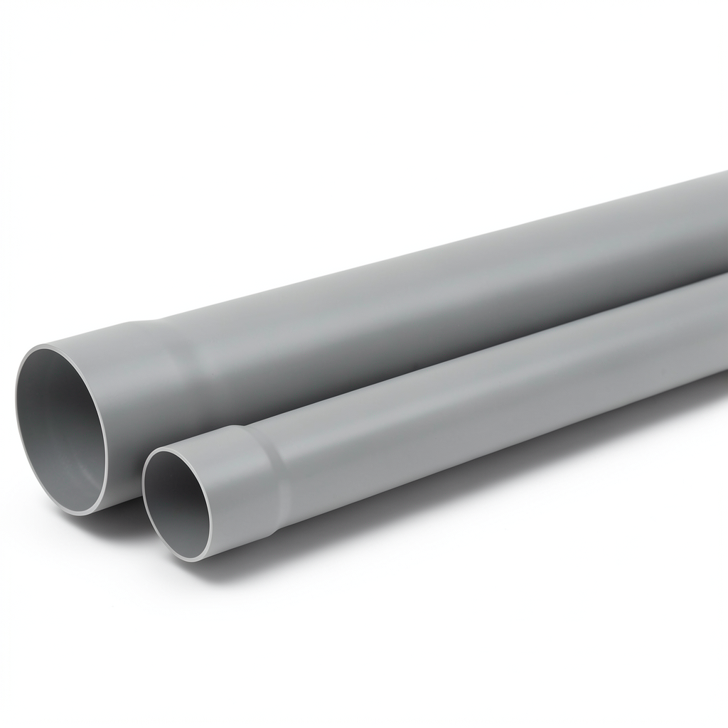 UPVC Plastic Pipe Class 2 PN 4 Bar Size 90 mm Thickness 2.2 mm Gray