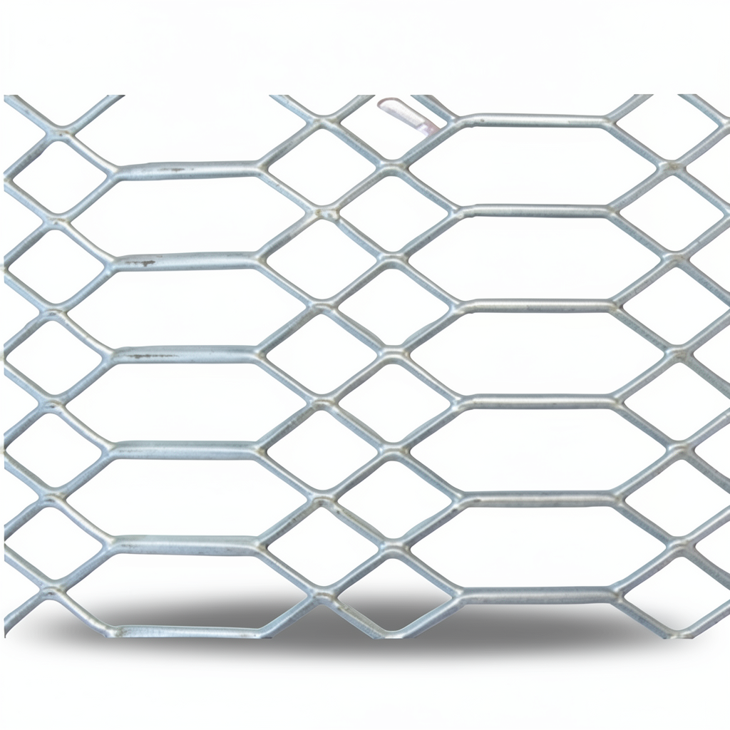 Hot Rolled Expanded Metal Mesh 2 mm Wire Diameter, 1.22 M Width, 3 M Length, Jawhara Shape