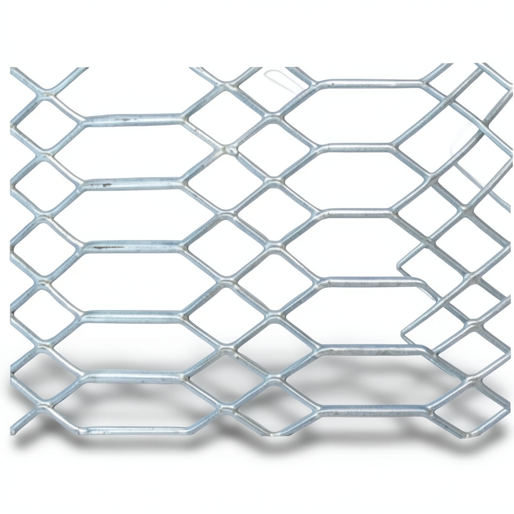 Hot Rolled Expanded Metal Mesh Jawhara Shape 2 mm Wire Diameter 1.22 M Width 1 M Length
