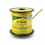 كابل نحاسي THHN/THWN معزول PVC 105 درجة مئوية قطر 7.6 مم 600 فولت 500 قدم أصفر | شركة الفنار
