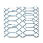 سلك شبك معدني ممدد حديد اسود تصميم جوهرة، سمك 1.4 مم، مقاس 2.44×4 متر