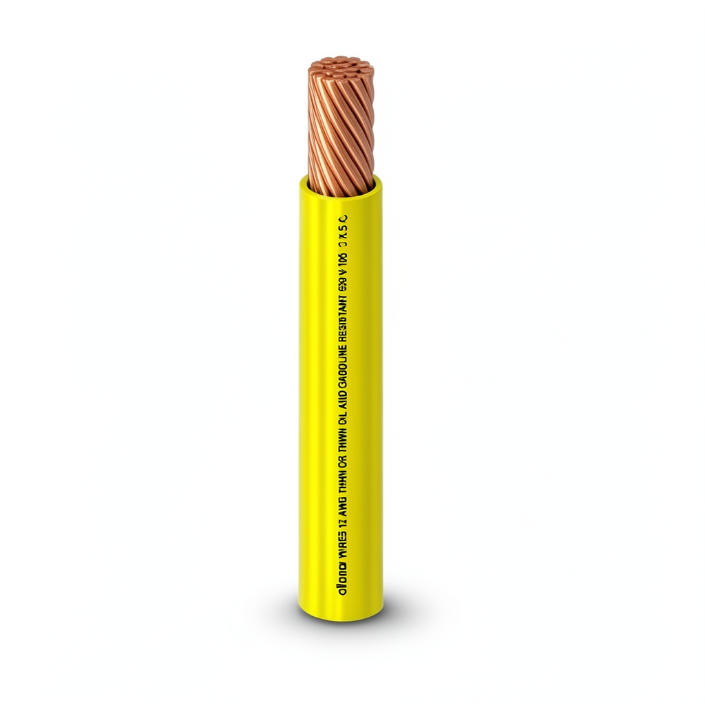 THHN/THWN Copper Cable PVC Insulation 105°C Diameter 8.8 mm 600 Volt 500 Feet Yellow | Al Fanar