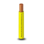 كابل نحاسي THHN/THWN معزول PVC 105 درجة مئوية قطر 11.9 مم 600 فولت طول 500 قدم أصفر | شركة الفنار