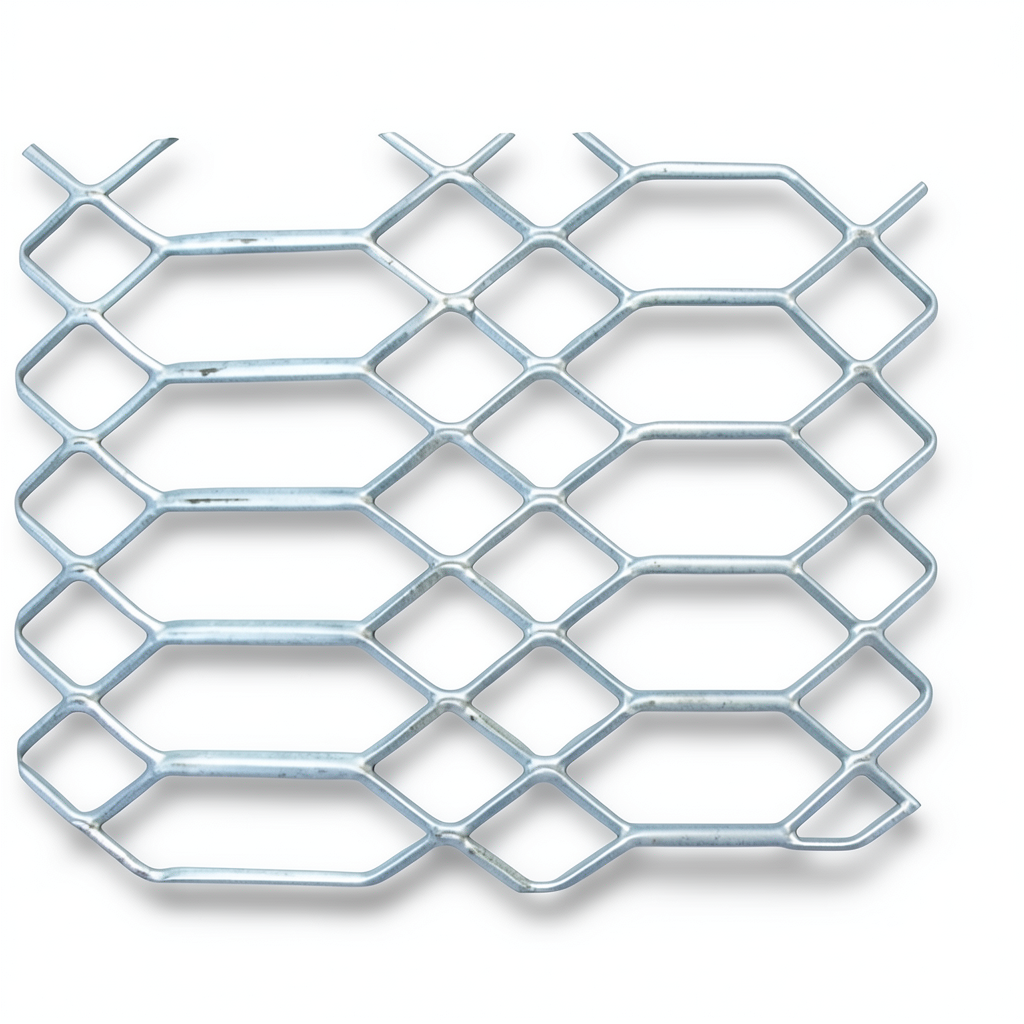 Hot Rolled Flattened Expanded Metal Jawhara Design 1.4 mm Thickness 2.44 M Width 5 M Length