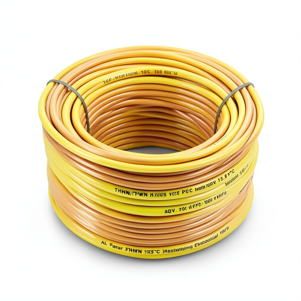 THHN/THWN Copper Cable PVC Insulation 105°C Diameter 13.8 mm 600 Volt 500 Feet Yellow | Al Fanar