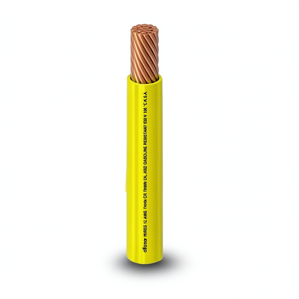 THHN/THWN Copper Cable PVC Insulation 15.1 mm Diameter 600 Volt 500 Feet Yellow | Al Fanar