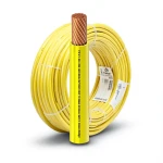 كابل نحاسي THHN/THWN معزول PVC 105 درجة مئوية قطر 16.1 مم 600 فولت طول 500 قدم أصفر | شركة الفنار