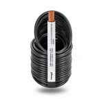 كابل نحاسي THHN/THWN معزول بمركب PVC 105 درجة مئوية قطر 15.1 مم 600 فولت 500 قدم أسود | شركة الفنار
