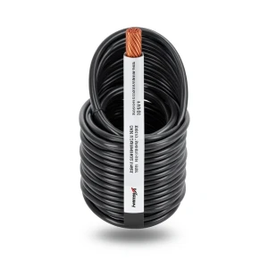كابل نحاسي THHN/THWN معزول بمركب PVC 105 درجة مئوية قطر 15.1 مم 600 فولت 500 قدم أسود | شركة الفنار