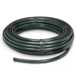 لفة أنابيب بلاستيك HDPE ضغط 6 بار PE 63 قطر خارجي 63 مم SDR 17.6 أسود مع خطوط خضراء