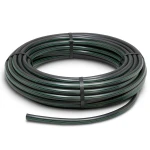 لفة أنابيب HDPE ضغط 6 بار PE 63، قطر خارجي 90 مم SDR 17.6 لون أسود مع خط أخضر