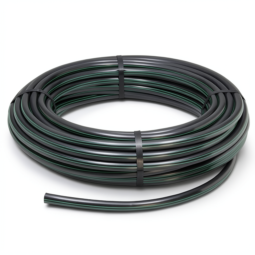 HDPE Polyethylene Plastic Coil Pipe 15.9 Bar Pressure, 40 mm Outer Diameter, SDR 7.4, Black