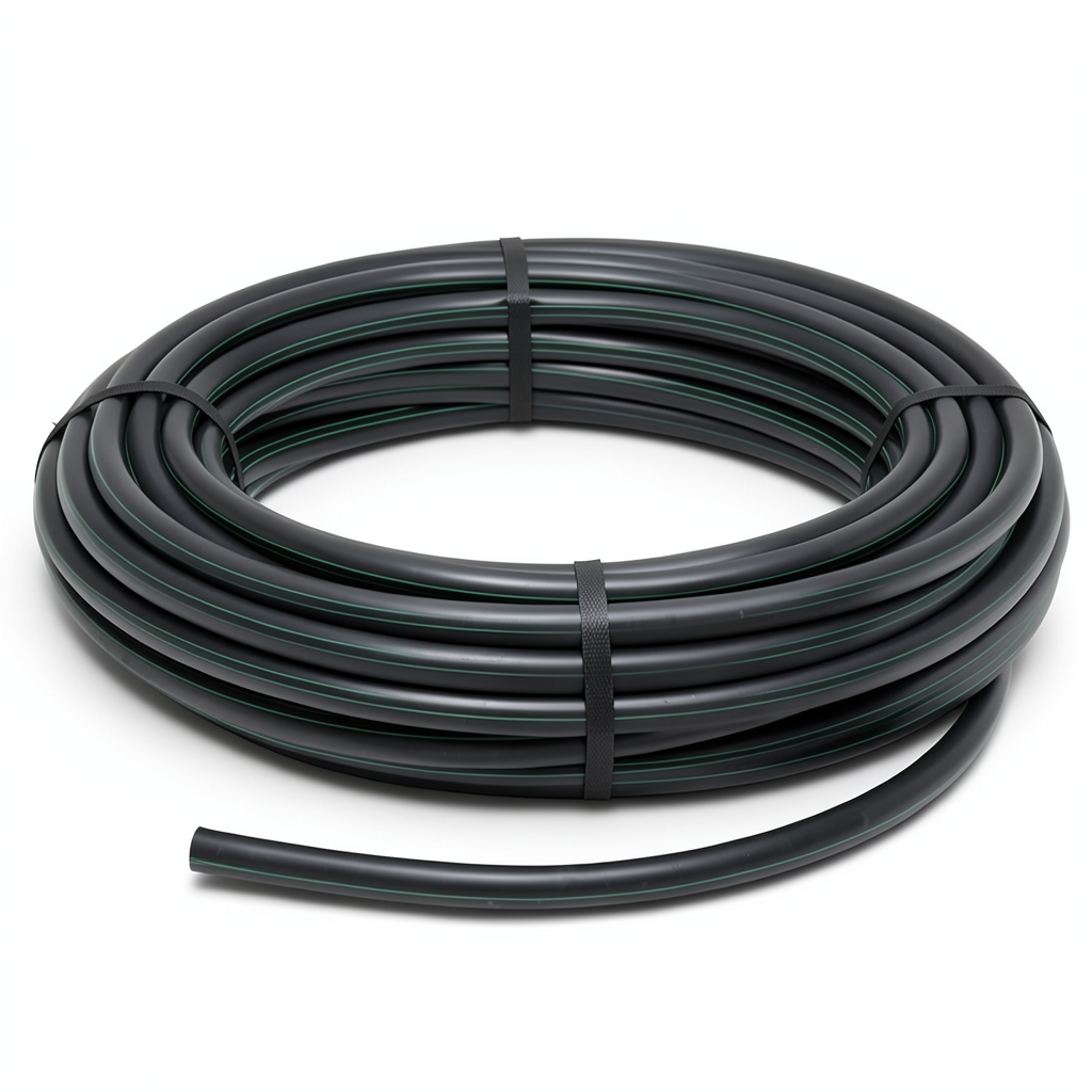 لفة أنابيب بلاستيك HDPE ضغط 15.9 بار PE 63 قطر خارجي 75 مم SDR 7.4 لون أسود