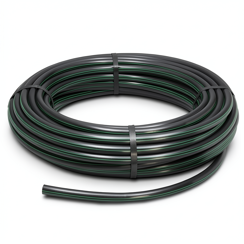 لفة أنابيب HDPE ضغط 15.9 بار PE 63 قطر 20 مم SDR 7.4 أسود