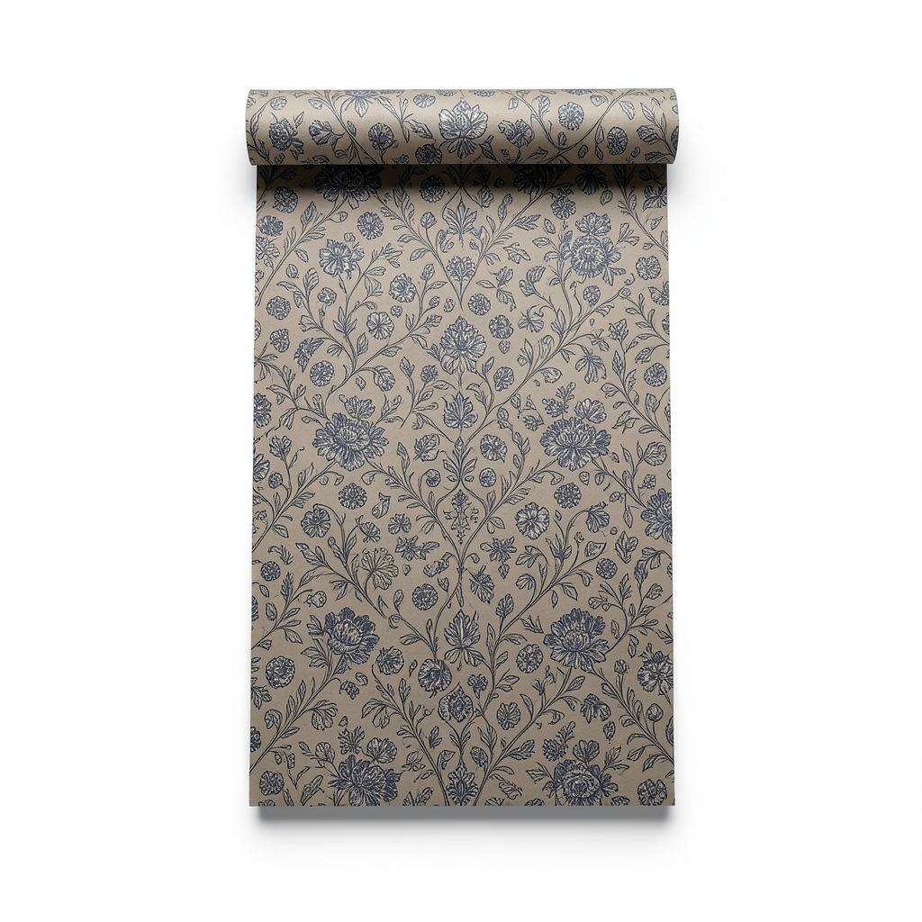 Dutch Patterned Wall Decoration 10m x 0.53m, Dark Beige
