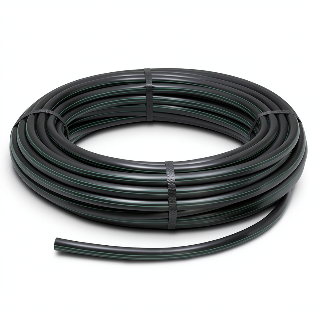 HDPE Polyethylene Plastic Coil Pipe 15.9 Bar Pressure, 40 mm Outer Diameter, SDR 7.4, Black