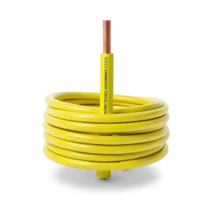كابل نحاسي THHN/THWN معزول PVC 105 درجة مئوية قطر 11.9 مم 600 فولت طول 500 قدم أصفر | شركة الفنار