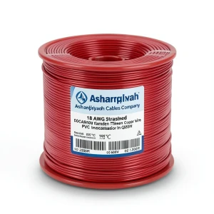18 AWG Stranded Tinned Copper Wire PVC Insulation 105°C Red 600V 2500ft | Asharqiyah Cables Company for Industry