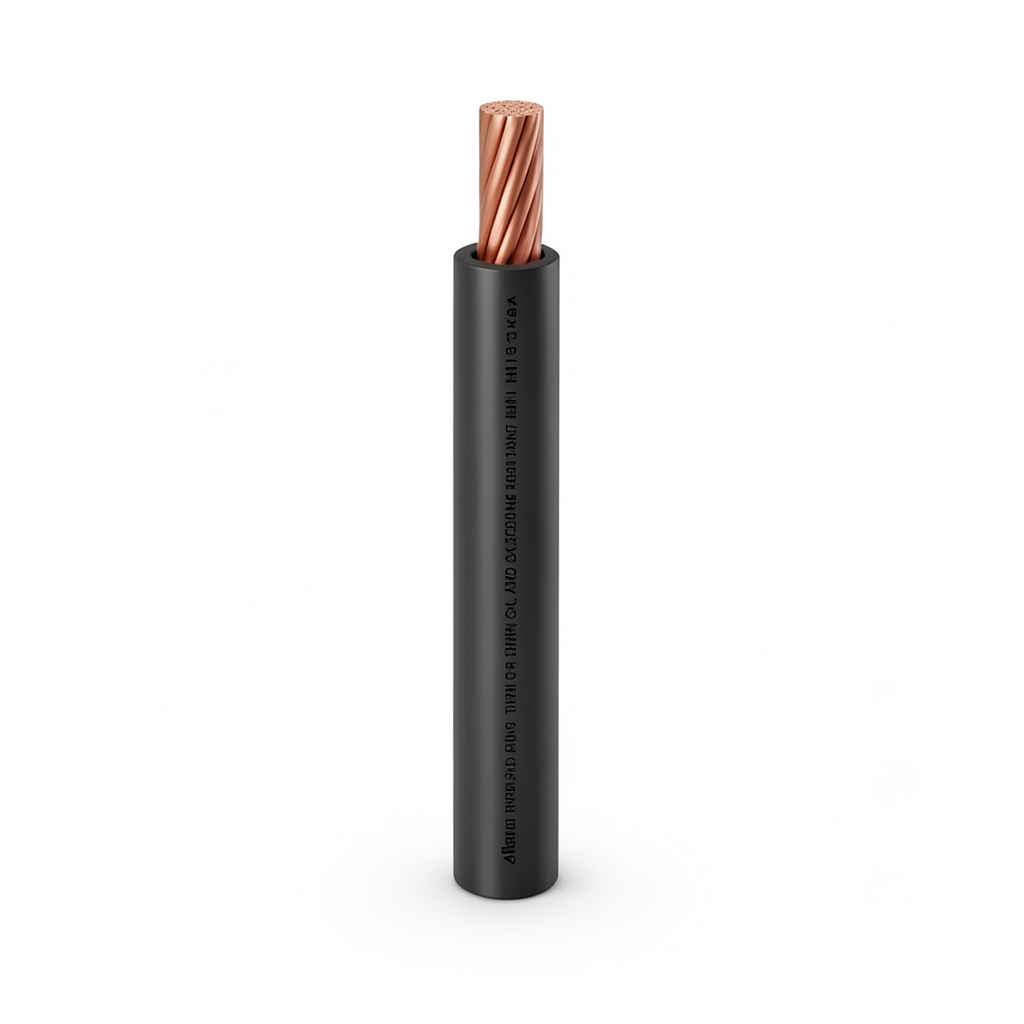 THHN/THWN Copper Cable PVC Insulation 105°C Diameter 8.8 mm 600 Volt 500 Feet Black | Al Fanar