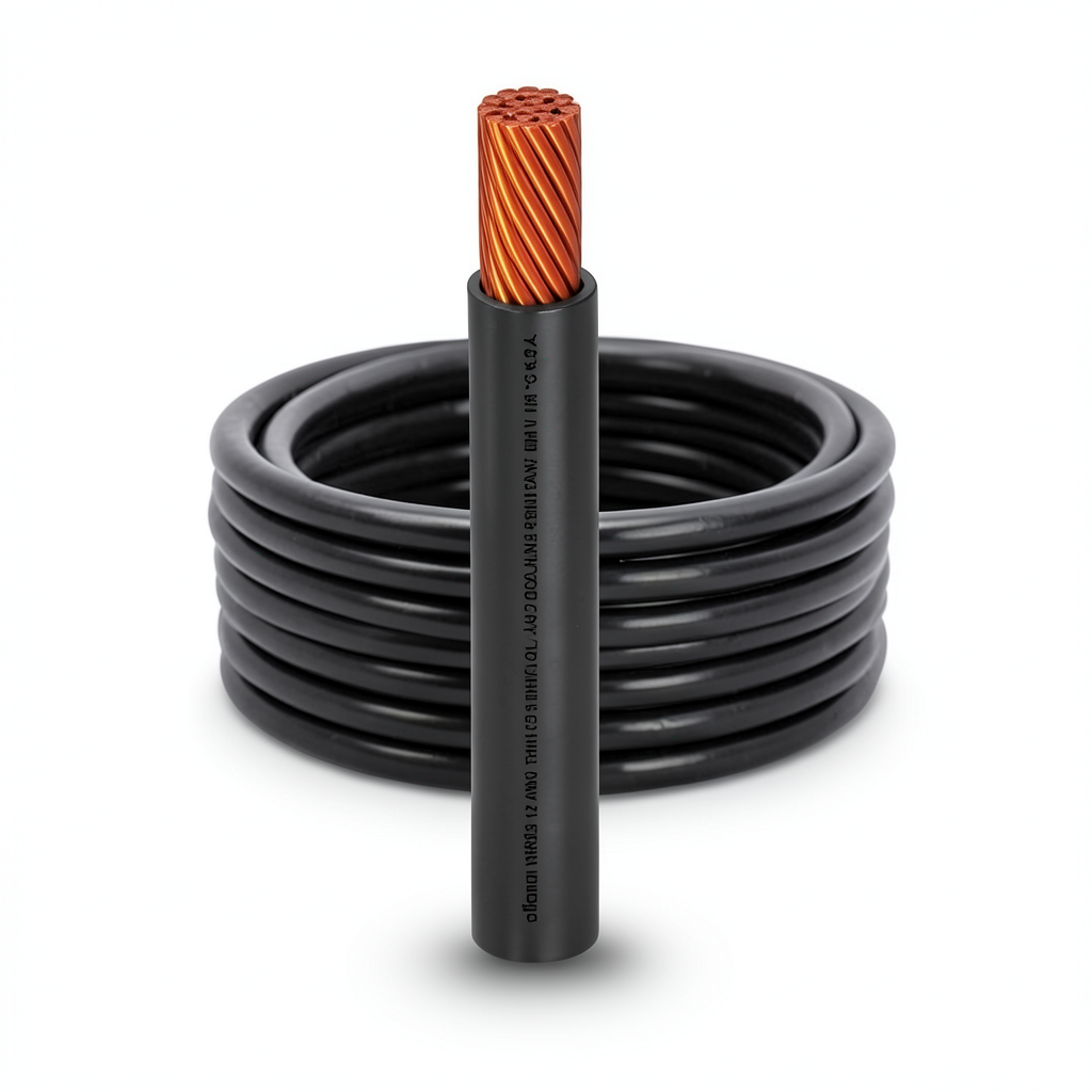 كابل نحاسي THHN/THWN معزول PVC 105 درجة مئوية قطر 12.7 مم 600 فولت 500 قدم أسود | شركة الفنار