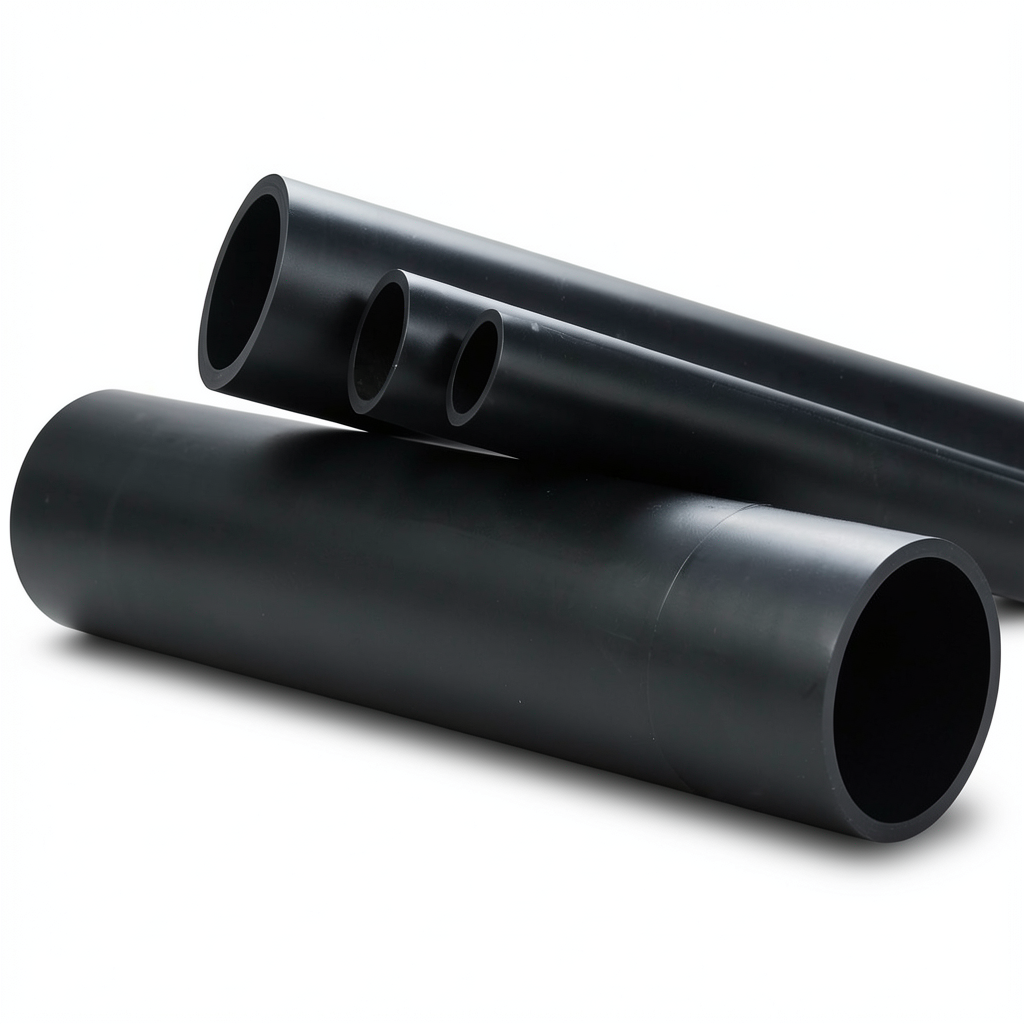 HDPE Pipe Pressure 10 Bar PE 80 Size 160 mm Thickness 11.8 mm Black