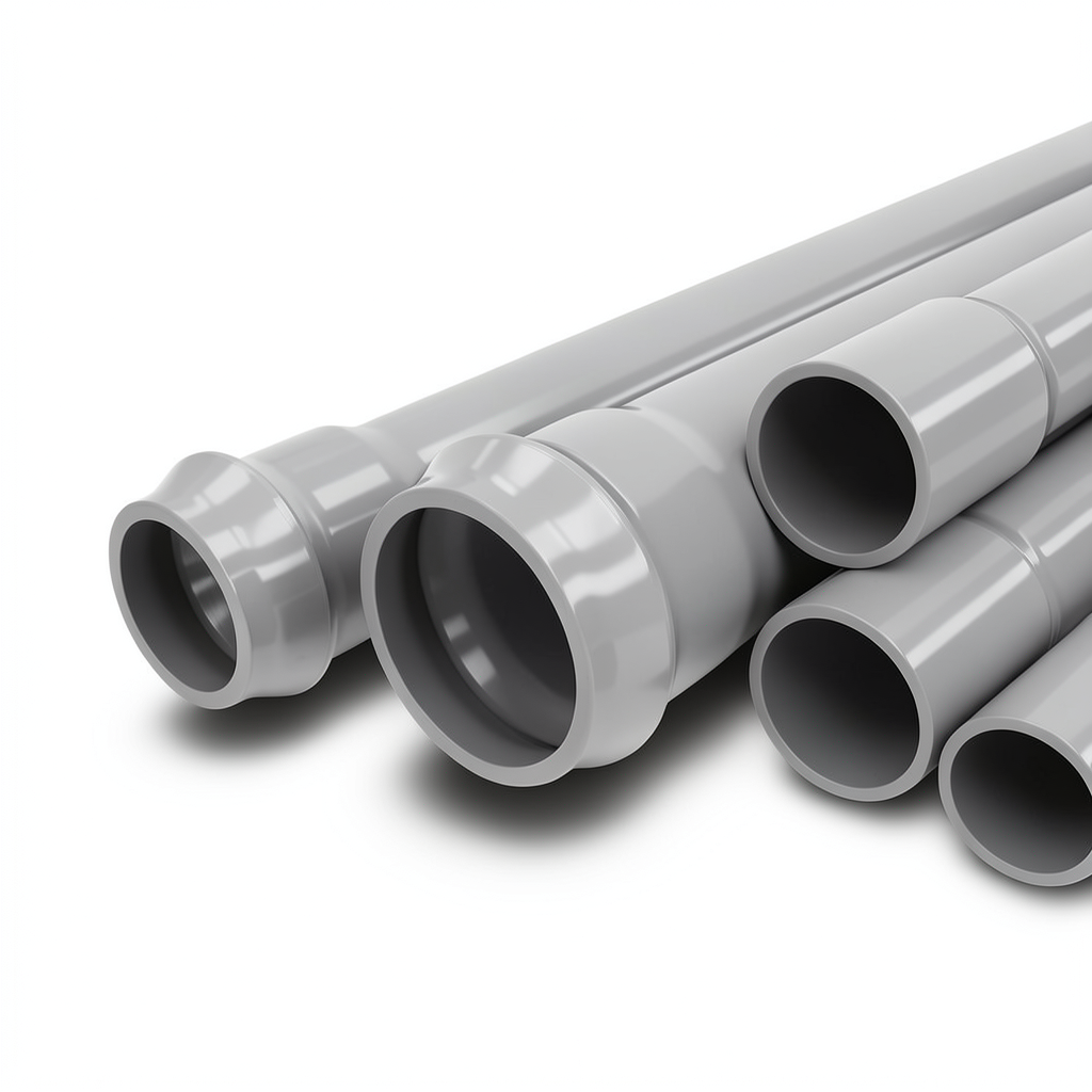 UPVC Pipes Nominal Pressure 10 Bar Outside Diameter 500 mm Thickness 19.1 mm Gray