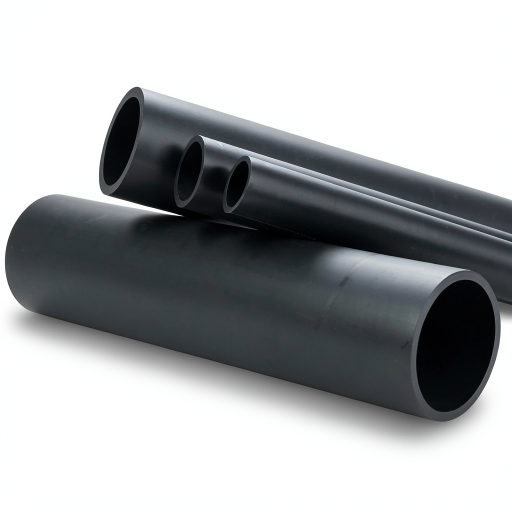 انابيب HDPE ضغط اسمي 4 بار PE 100 قطر خارجي 355 مم لون اسود