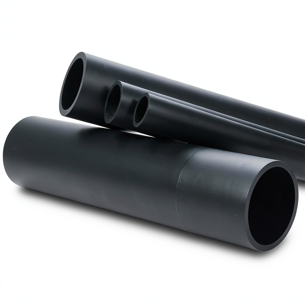 أنابيب بلاستيك HDPE ضغط اسمي 4 بار PE 100 قطر خارجي 400 مم لون أسود