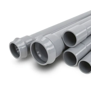 مواسير UPVC ضغط 10 بار قطر خارجي 560 مم سمك 21.4 مم لون رمادي