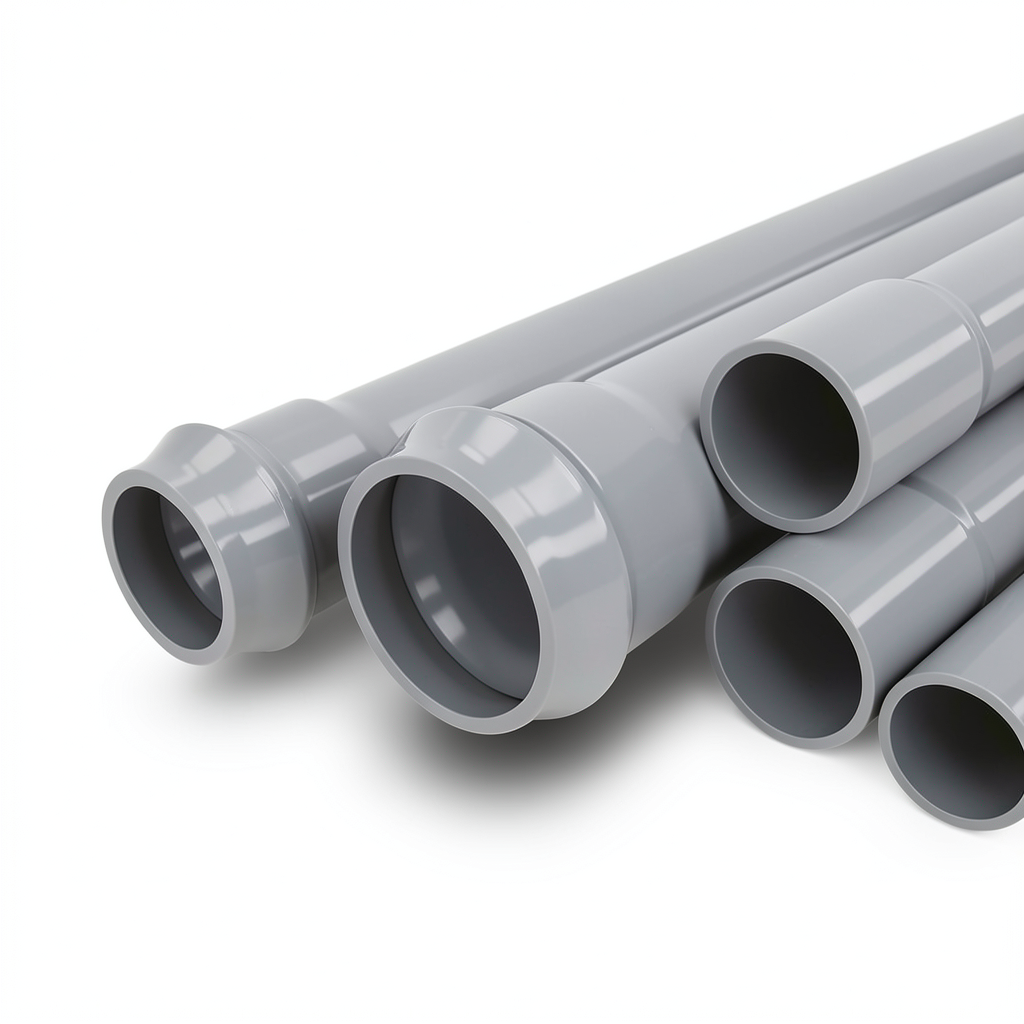 UPVC Pipes Nominal Pressure 10 Bar Outside Diameter 560 mm Thickness 21.4 mm Gray