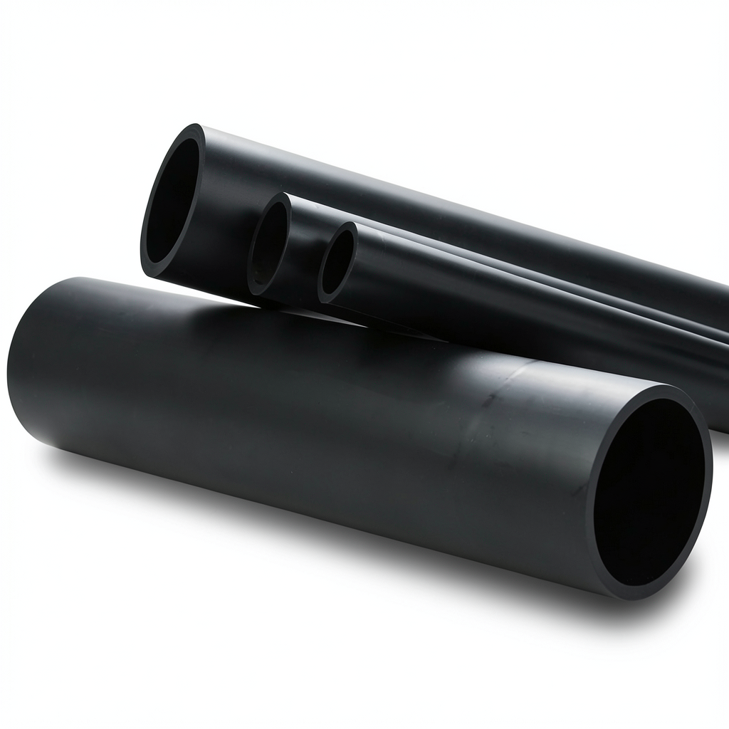 أنابيب HDPE ضغط اسمي 10 بار PE 80 قطر خارجي 280 ملم سماكة 20.6 ملم لون أسود