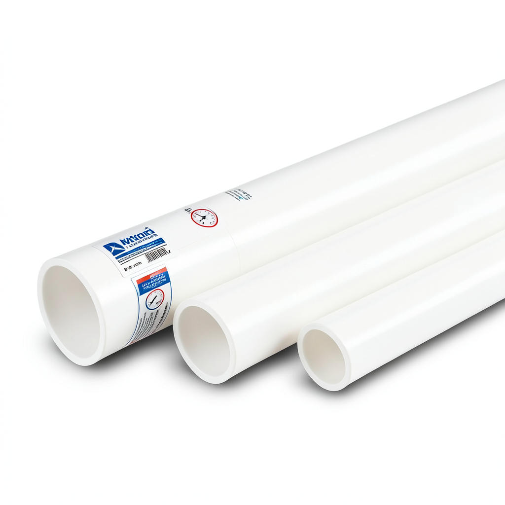 أنابيب UPVC جدول 40 مقاس 8 إنش سمك 8.2 مم وزن 8.11 كجم/م أبيض | بلاستيك الوطنية