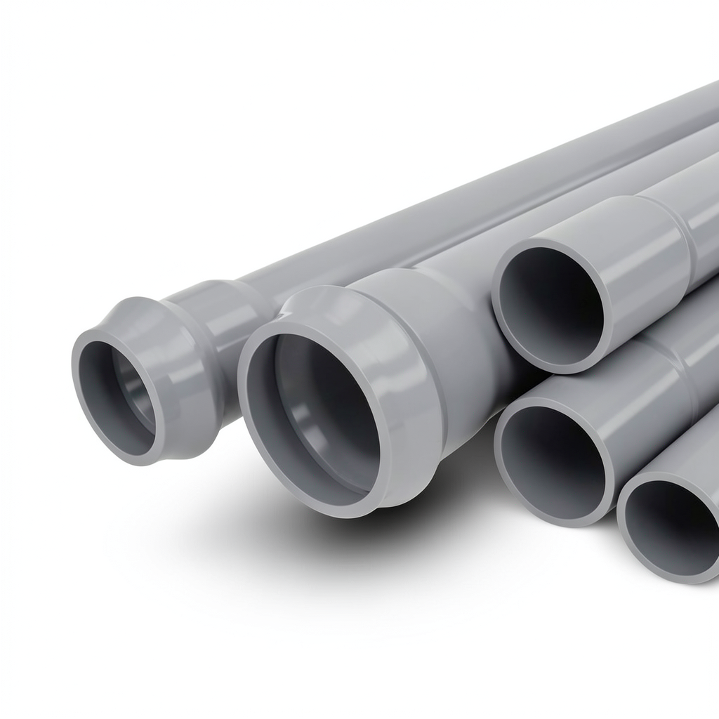 UPVC Pipes Nominal Pressure 10 Bar Outside Diameter 800 mm Thickness 30.6 mm Gray