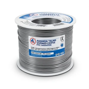 سلك نحاس مجدول 18 AWG مطلي بالقصدير عزل PVC 105°C رمادى 600 فولت طول 2500 قدم | شركة كابلات الشرقية للصناعة