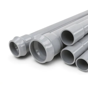 انابيب UPVC ضغط اسمي 12.5 بار قطر خارجي 110 مم سمك 5.3 مم لون رمادي