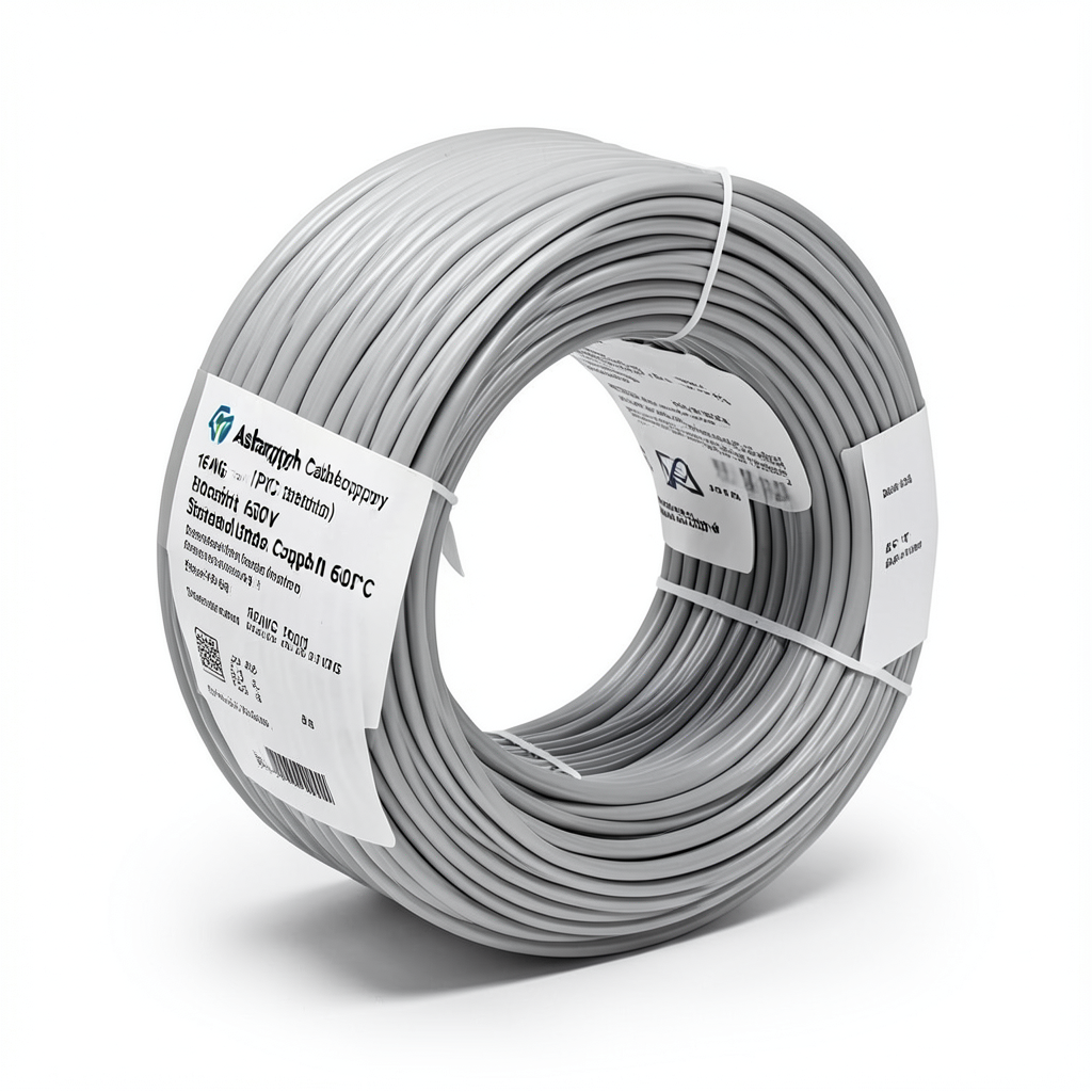 سلك كهرباء نحاس مجدول 16 AWG مطلي بالقصدير، معزول PVC 105°C، رمادى، 600 فولت، 2500 قدم | شركة كابلات الشرقية للصناعة