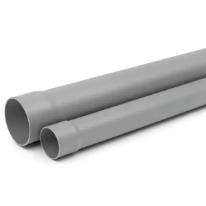 مواسير UPVC كلاس 2 ضغط 4 بار مقاس 225 مم سمك 5.1 مم لون رمادي