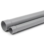 UPVC Plastic Pipe Class 3 PN 6 Bar Size 63 mm Thickness 2.3 mm Gray