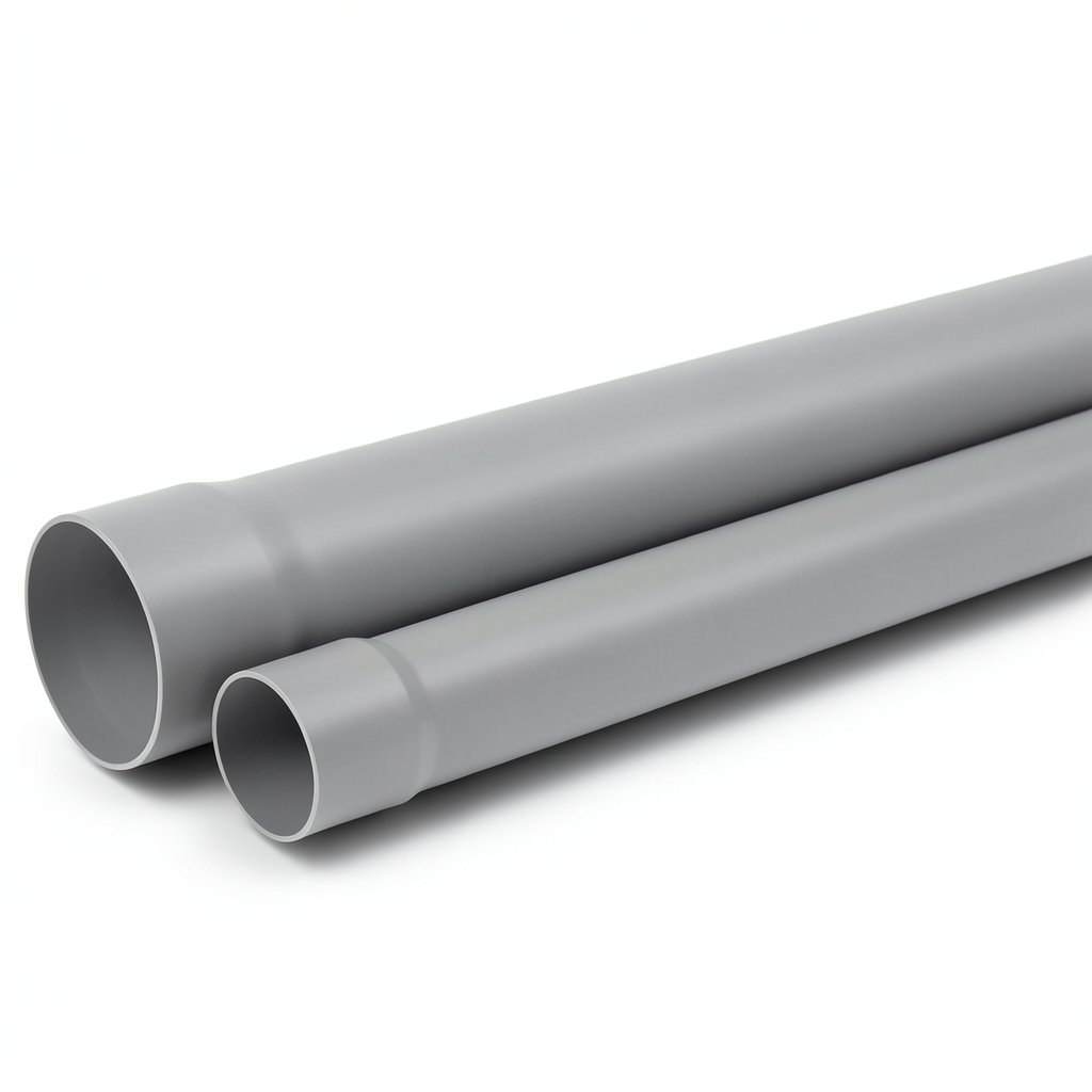 UPVC Plastic Pipe Class 3 PN 6 Bar Size 63 mm Thickness 2.3 mm Gray