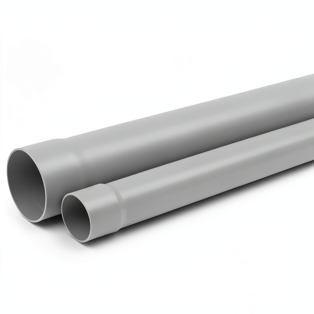 UPVC Pipe Class 3 PN 6 Bar Size 75 mm Thickness 2.7 mm Gray Color