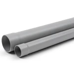 UPVC Plastic Pipe Class 3 PN 6 Bar Size 110 mm Thickness 3.8 mm Gray