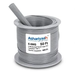 لفة سلك نحاس مجدول 6 AWG مطلي بالقصدير، عزل PVC 105°C، رمادى، 600 فولت، 500 قدم | شركة كابلات الشرقية للصناعة