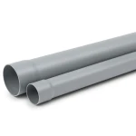 UPVC Plastic Pipe Class 3 PN 6 Bar Size 125 mm Thickness 4.1 mm Gray