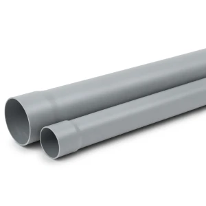 UPVC Plastic Pipe Class 3 PN 6 Bar Size 125 mm Thickness 4.1 mm Gray